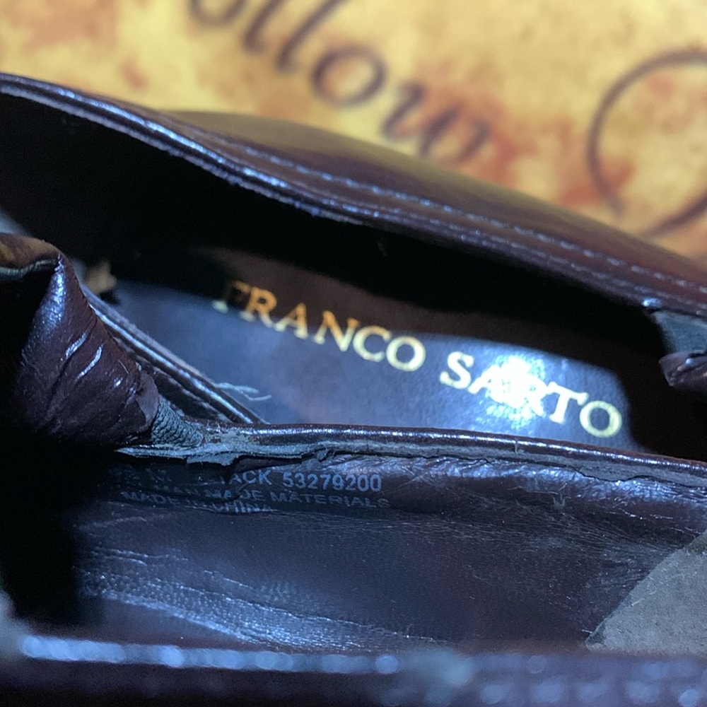 FRANCO SARTO-women’s brown ‘TACK’ faux reptile zip-ankle high heeled shoes - Picture 10 of 11